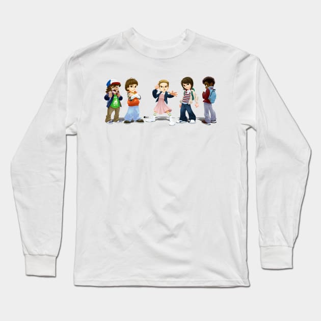 Stranger Kids Long Sleeve T-Shirt by cseguritanart